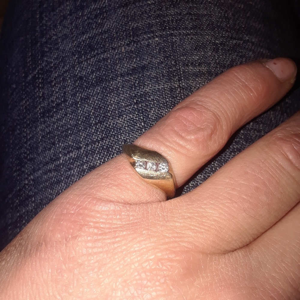 Gold and diamond ring